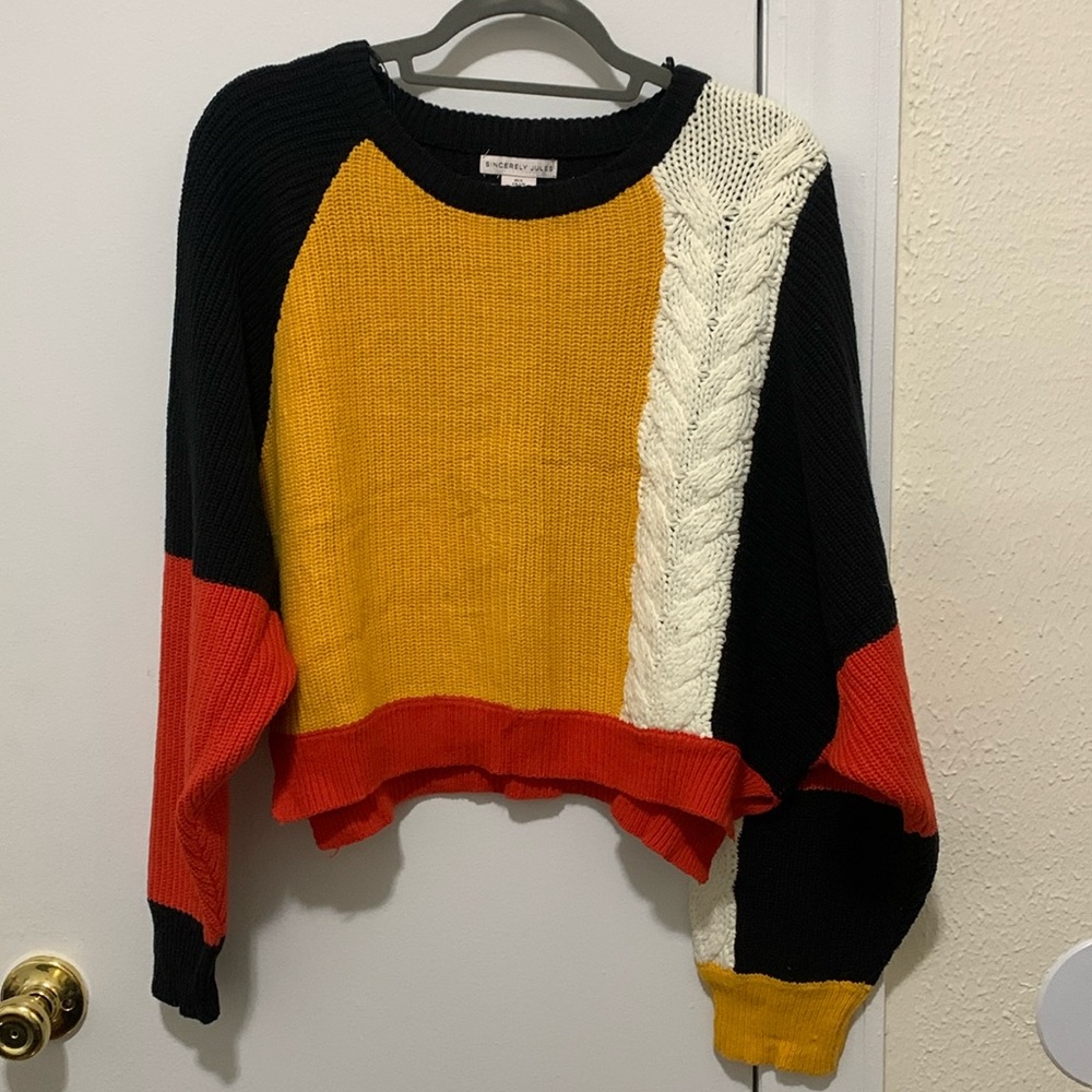 Color block sweater